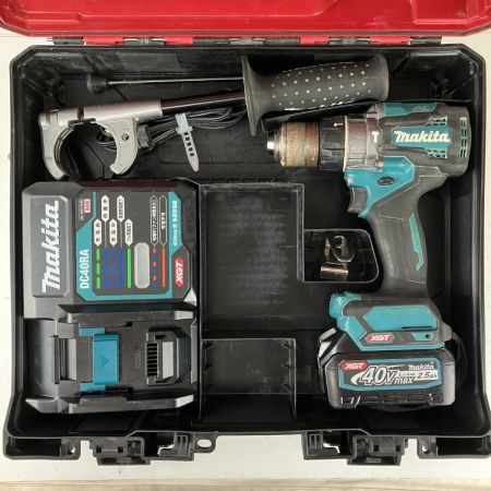 ЗЗ MAKITA マキタ 40v 震動ドライバドリル バッテリーx1 充電器 ケース付 HP001G ブルー
