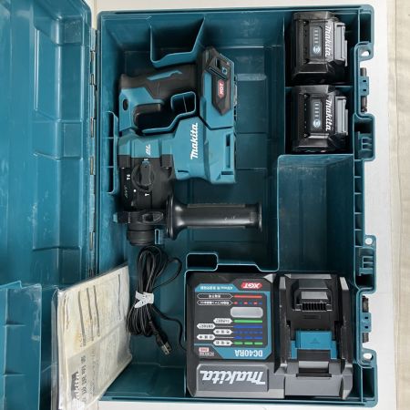 ЗЗ MAKITA マキタ 40V 20mm 充電式ハンマドリル バッテリーx2 充電器 ケース付 HR010G ブルー