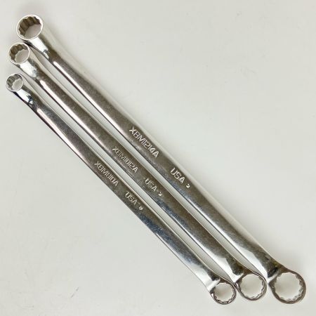 ЗЗ Snap-on スナップオン 10°オフセットメガネレンチ 3本組 本体のみ XBM810A XBM1012A XBM1214A シルバー
