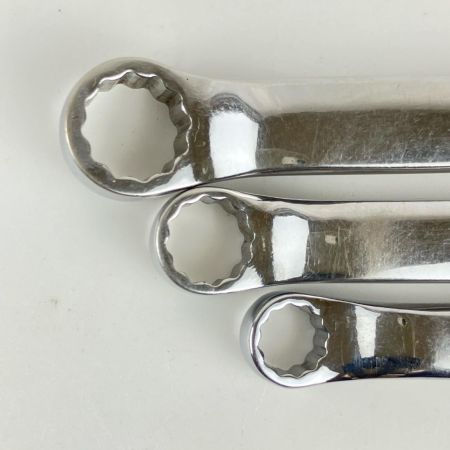 ЗЗ Snap-on スナップオン 10°オフセットメガネレンチ 3本組 本体のみ XBM810A XBM1012A XBM1214A シルバー