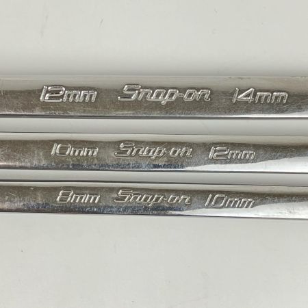 ЗЗ Snap-on スナップオン 10°オフセットメガネレンチ 3本組 本体のみ XBM810A XBM1012A XBM1214A シルバー