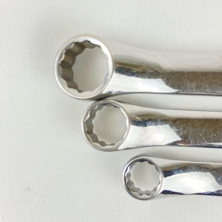 ЗЗ Snap-on スナップオン 10°オフセットメガネレンチ 3本組 本体のみ XBM810A XBM1012A XBM1214A シルバー