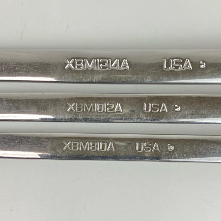 ЗЗ Snap-on スナップオン 10°オフセットメガネレンチ 3本組 本体のみ XBM810A XBM1012A XBM1214A シルバー