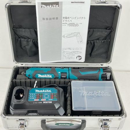 ЗЗ MAKITA マキタ 7.2v 充電式インパクトドライバ 充電器 バッテリー×2 ケース付 TD022D ブルー