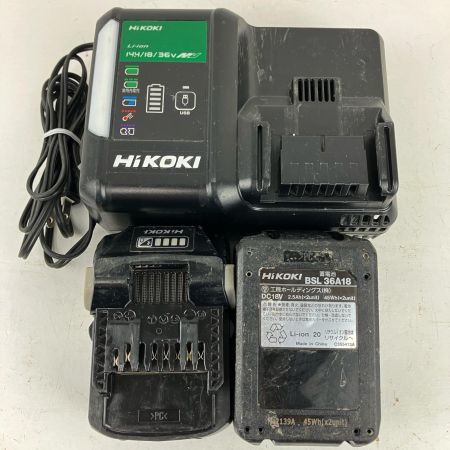 ЗЗ HiKOKI ハイコーキ 36v 充電式インパクトレンチ 充電器 バッテリー×2 ケース付 WR36DC グリーン