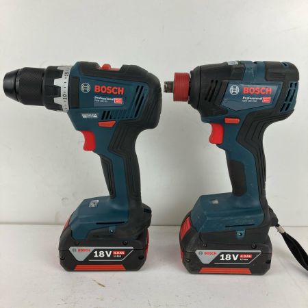 ЗЗ BOSCH ボッシュ 18v インパクトドライバ ドライバドリル 充電器 バッテリー×2 ケース付 GDX18V-200/GSR18V-55 ネイビー