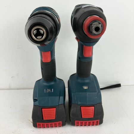 ЗЗ BOSCH ボッシュ 18v インパクトドライバ ドライバドリル 充電器 バッテリー×2 ケース付 GDX18V-200/GSR18V-55 ネイビー