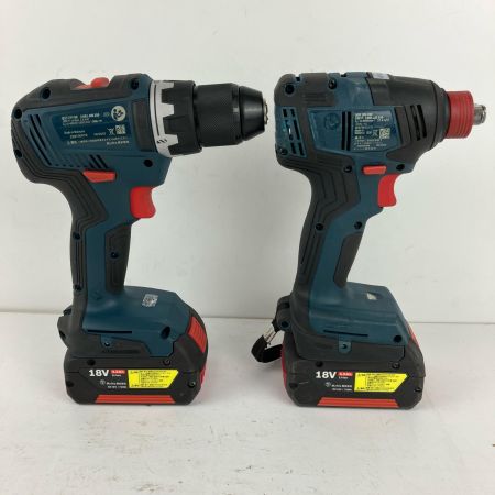 ЗЗ BOSCH ボッシュ 18v インパクトドライバ ドライバドリル 充電器 バッテリー×2 ケース付 GDX18V-200/GSR18V-55 ネイビー