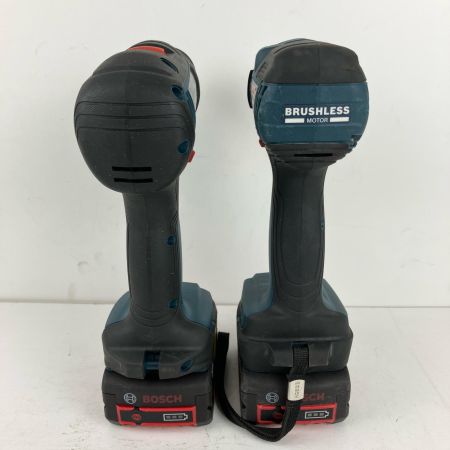 ЗЗ BOSCH ボッシュ 18v インパクトドライバ ドライバドリル 充電器 バッテリー×2 ケース付 GDX18V-200/GSR18V-55 ネイビー