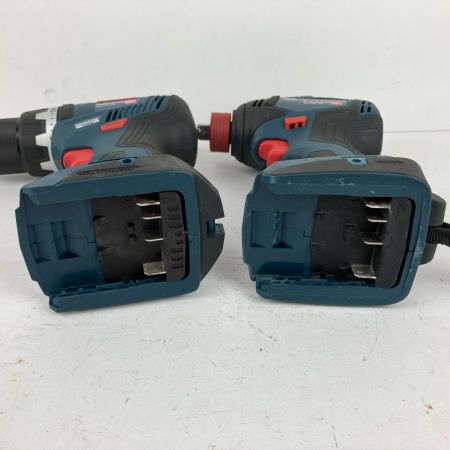 ЗЗ BOSCH ボッシュ 18v インパクトドライバ ドライバドリル 充電器 バッテリー×2 ケース付 GDX18V-200/GSR18V-55 ネイビー