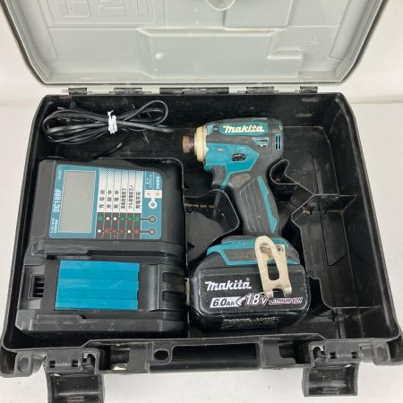 ЗЗ MAKITA マキタ 18v 充電式インパクトドライバ 充電器 バッテリー×1 ケース付 TD172D ブルー