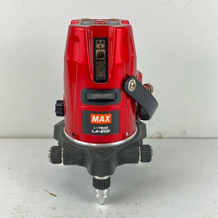 ЗЗ MAX マックス 単三電池×4 赤レーザー レーザー墨出し器 受光器 三脚 ケース付 ※校正歴不明 LA-505 レッド
