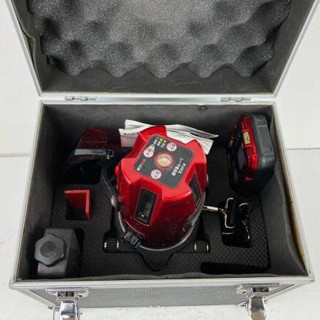 ЗЗ MAX マックス 単三電池×4 赤レーザー レーザー墨出し器 受光器 三脚 ケース付 ※校正歴不明 LA-505 レッド