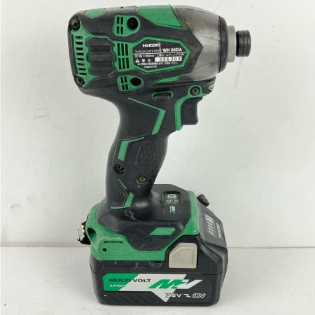 ЗЗ HiKOKI ハイコーキ 36v 充電式インパクトドライバ バッテリー×1付 ※充電器なし WH36DA グリーン×ブラック