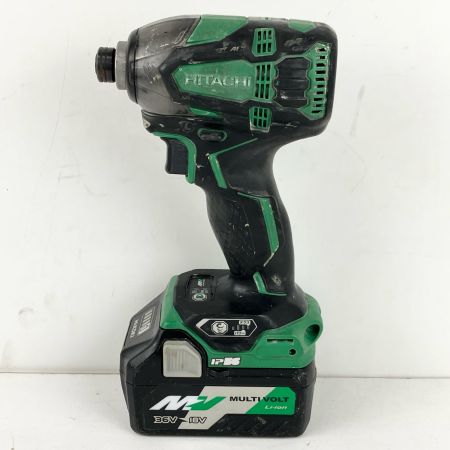 ЗЗ HITACHI 日立 36v 充電式インパクトドライバ バッテリー×1付 ※充電器なし WH36DA グリーン×ブラック