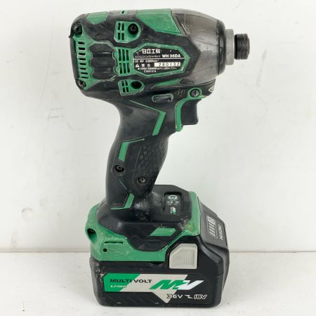 ЗЗ HITACHI 日立 36v 充電式インパクトドライバ バッテリー×1付 ※充電器なし WH36DA グリーン×ブラック