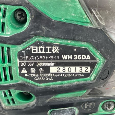ЗЗ HITACHI 日立 36v 充電式インパクトドライバ バッテリー×1付 ※充電器なし WH36DA グリーン×ブラック
