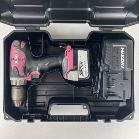 ЗЗ HITACHI 日立 14.4v ドライバドリル バッテリーx1 充電器 ケース付 DS14DSL ショッキングピンク