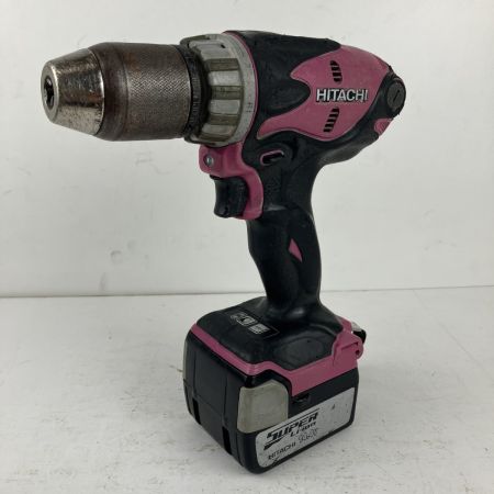 ЗЗ HITACHI 日立 14.4v ドライバドリル バッテリーx1 充電器 ケース付 DS14DSL ショッキングピンク