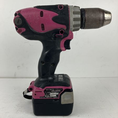 ЗЗ HITACHI 日立 14.4v ドライバドリル バッテリーx1 充電器 ケース付 DS14DSL ショッキングピンク