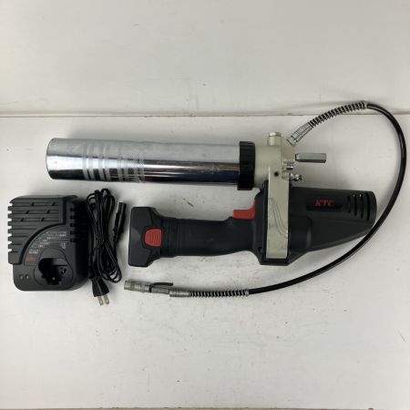ЗЗ KTC ケーティーシー 18v コードレスグリースガン バッテリーx1 充電器付 JAE911 ブラック