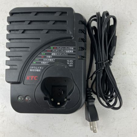 ЗЗ KTC ケーティーシー 18v コードレスグリースガン バッテリーx1 充電器付 JAE911 ブラック