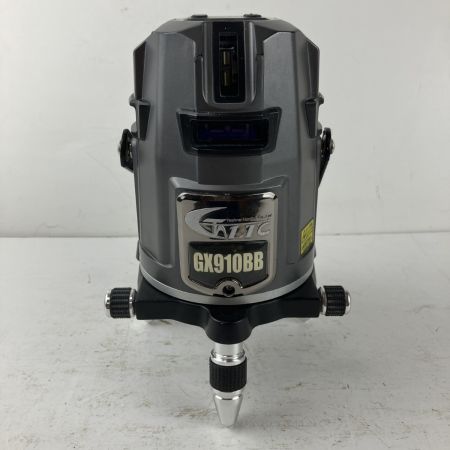 ЗЗ テクノ販売 グリーンレーザー レーザー墨出し器 受光器 バッテリーx2 アダプタ ケース付 GX910BB ブラック