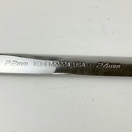 ЗЗ Snap-on スナップオン 22/24ｍｍ ロングストレートメガネレンチ 本体のみ XDHFM2224 シルバー