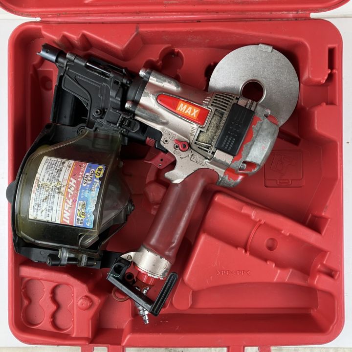ЗЗ MAX マックス 75mm 高圧 エア釘打ち機 ケース付 HN-75N1 ЗЗ MAX マックス 75mm 高圧 エア釘打ち機 ケース付 HN-75N1