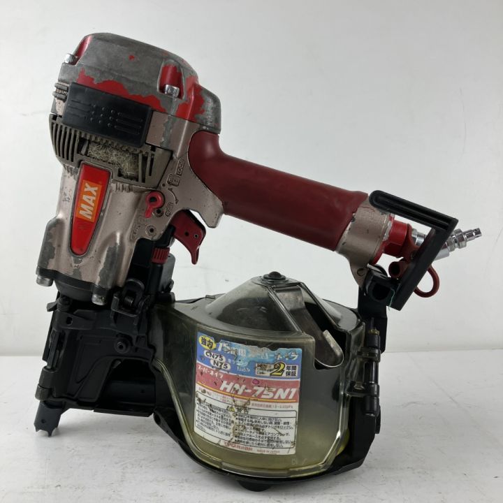 ЗЗ MAX マックス 75mm 高圧 エア釘打ち機 ケース付 HN-75N1 ЗЗ MAX マックス 75mm 高圧 エア釘打ち機 ケース付 HN-75N1