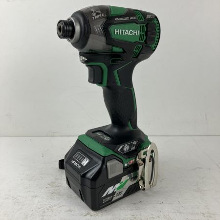 ЗЗ HITACHI 日立 36v インパクトドライバ バッテリーx2 充電器 ケース付 WH36DA グリーン×ブラック