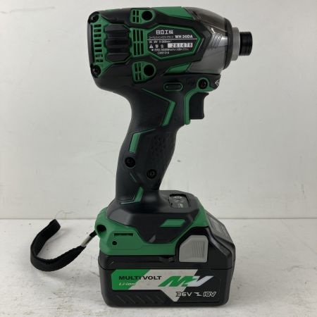 ЗЗ HITACHI 日立 36v インパクトドライバ バッテリーx2 充電器 ケース付 WH36DA グリーン×ブラック