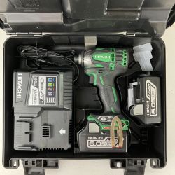 ЗЗ HITACHI 日立 18v インパクトドライバ バッテリーx2 充電器 ケース付 WH18DDL2 グリーン×ブラック Sランク