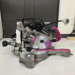 ЗЗ HITACHI 日立 100v 190mm スライド丸のこ ダストバッグ 取説付 C7RSHC ピンク×ブラック Bランク