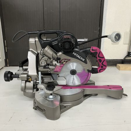 ЗЗ HITACHI 日立 100v 190mm スライド丸のこ ダストバッグ 取説付 C7RSHC ピンク×ブラック