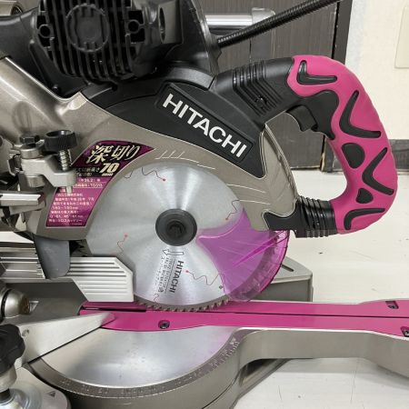 ЗЗ HITACHI 日立 100v 190mm スライド丸のこ ダストバッグ 取説付 C7RSHC ピンク×ブラック