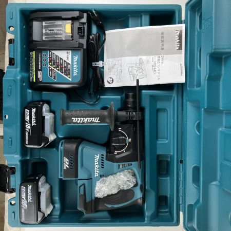 ЗЗ MAKITA マキタ 18v 24mm 充電式ハンマドリル バッテリーx2 充電器 ケース付 HR244D ブルー