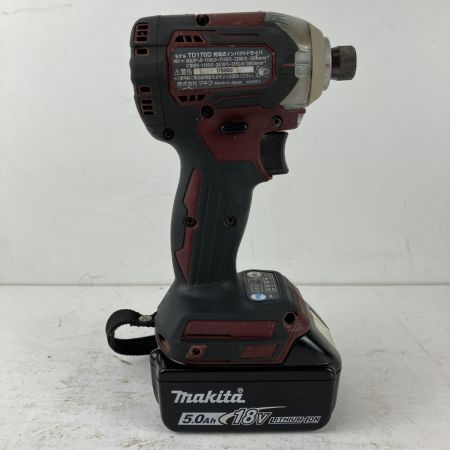 ЗЗ MAKITA マキタ 18v インパクトドライバ バッテリーx1 充電器 ケース付 TD170D レッド
