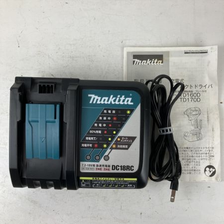 ЗЗ MAKITA マキタ 18v インパクトドライバ バッテリーx1 充電器 ケース付 TD170D レッド