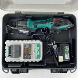 ЗЗ RYOBI リョービ 14.4v 充電式レシプロソー バッテリーx1 充電器 ケース付 BRJ-120 グリーン×ブラック Bランク