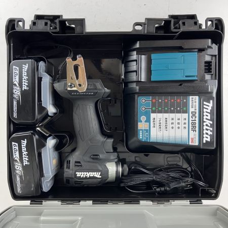 ЗЗ MAKITA マキタ 18v 充電式インパクトドライバ バッテリーx2 充電器 ケース付 TD173D ブラック