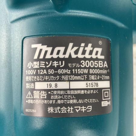 ЗЗ MAKITA マキタ 100v 120mm 小型ミゾキリ 3005BA ブルー