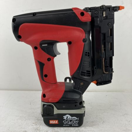 ЗЗ MAX マックス 14.4v 35mm 充電式ピンタッカ バッテリーx1 充電器 ケース付 TJ-35P2 ブラック×レッド