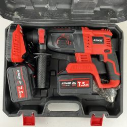 ЗЗ NAWIN 20v 充電式ハンマドリル バッテリーx2 充電器 ケース付 NA-20DC レッド Cランク