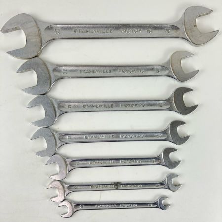 ЗЗ STAHLWILLE スタビレー 両口スパナ 7本セット 8～27mm MOTOR10 ライトグレー