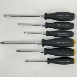 ЗЗ PB SWISS TOOLS スイスツールズ 貫通ドライバー プラス×3 マイナス×3 6本組 8193D/8102D ブラック Cランク