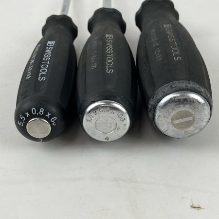 ЗЗ PB SWISS TOOLS スイスツールズ 貫通ドライバー プラス×3 マイナス×3 6本組 8193D/8102D ブラック
