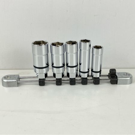 ЗЗ nepros プラグレンチ ソケット 差込角9.5ｍｍ 5個+ホルダー NB3-13SP/14SP/16SP/18SP/208SP シルバー