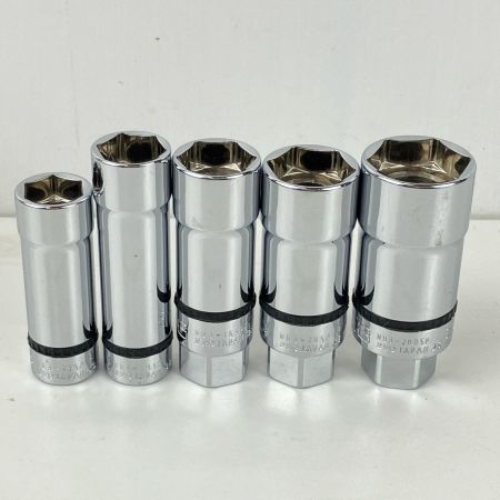 ЗЗ nepros プラグレンチ ソケット 差込角9.5ｍｍ 5個+ホルダー NB3-13SP/14SP/16SP/18SP/208SP シルバー