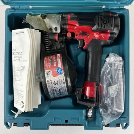 ЗЗ MAKITA マキタ 50mm 高圧 エア釘打ち機 ケース付 AN533H レッド